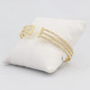 Triple box-snake chain bracelet with inlaid diamond-like cubic zirconia stones  Ivy and Pearl Boutique   