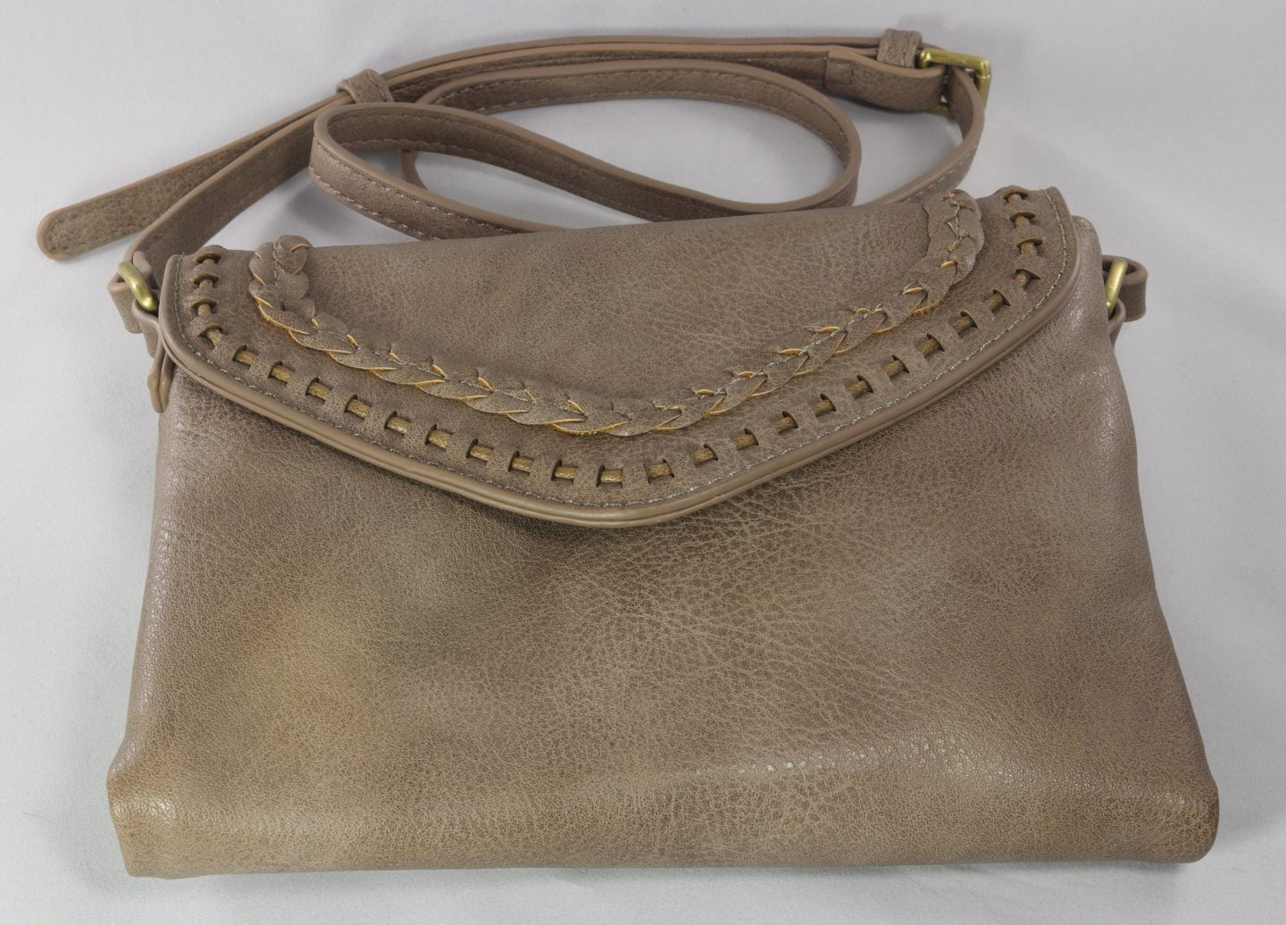 Street handbag with buckle strap  Ivy and Pearl Boutique Taupe  