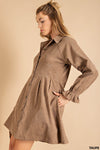 Subtle puff sleeves button front dress  Ivy and Pearl Boutique   