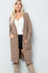 Sweet Lovely Midi Sweater Cardigan  Ivy and Pearl Boutique M/L Mocha 