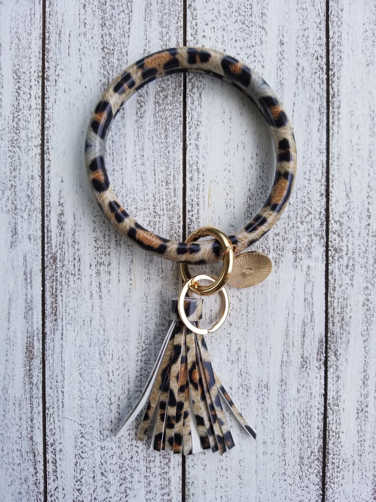 Tassel Bracelet Keychain/Key Ring  Ivy and Pearl Boutique Leopard  