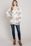 Teddy plaid shirt jacket from Allie Rose  Ivy and Pearl Boutique   