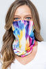 Tie dye print bandanna face mask (gaiter,  balaclava mask)  Ivy and Pearl Boutique   