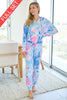 Tie Dye Loungewear Set - Knit Two Piece Longsleeved loungewear  Ivy and Pearl Boutique   