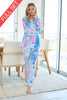 Tie Dye Loungewear Set - Knit Two Piece Longsleeved loungewear  Ivy and Pearl Boutique   