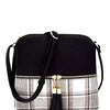 Faux-leather gold-tone interior handbag with front zip pocket  Ivy and Pearl Boutique Black  