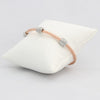 Twisted cable bracelet with barrel-clusters of synthetic diamonds and magnetic clasp  Ivy and Pearl Boutique   