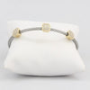 Twisted cable bracelet with square-clusters of diamond-like cubic zirconia stones  Ivy and Pearl Boutique   