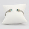 Rope cuff bracelet with gold inlay and colored gemstone  Ivy and Pearl Boutique   