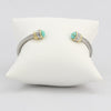 Rope cuff bracelet with gold inlay and colored gemstone  Ivy and Pearl Boutique   