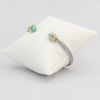 Rope cuff bracelet with gold inlay and colored gemstone  Ivy and Pearl Boutique   
