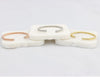 Rope cuff bracelet capped with diamond-like cubic zirconia gems  Ivy and Pearl Boutique Rose Gold  