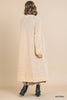 Waffle Knit Long Puff Sleeve Open Front Long Cardigan Sweater  Ivy and Pearl Boutique   