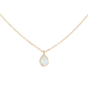 An Opal teardrop necklace