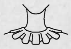 Circular ruffle collar