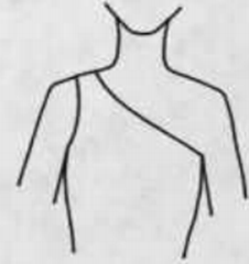 One-shoulder neckline