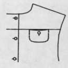 Yoke or horizontal design seam pocket