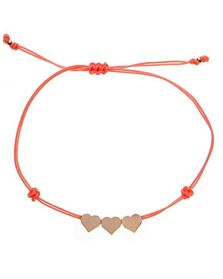Color of the Year 2019 Living Coral - necklace with gold pendants